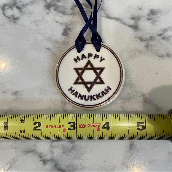 Happy Hanukkah basket tie on by Longaberger pottery - Picture 3 of 6